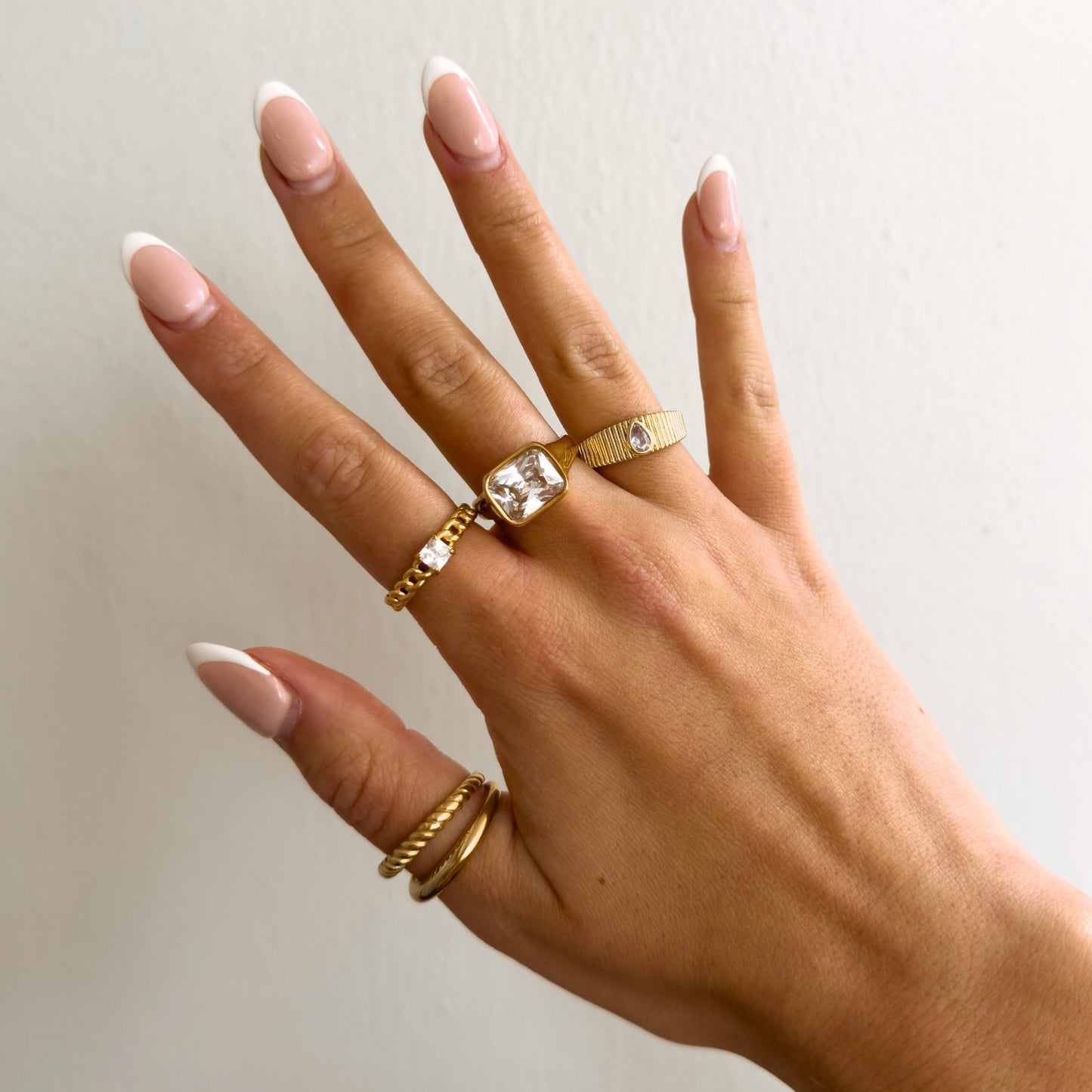 Braided Stack Ring, layered gold statement ring, gold filled ring, rings for women, braid twist ring, stackable rings, ring set ring stack