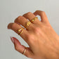 Thin gold ring, gold ring, gold filled stack ring, dainty gold ring, stacking ring, everyday ring gift for her, simple band thin thick rings