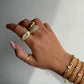 Minimal Gold Dome Ring, chunky gold ring, pave gold dome ring, chunky statement ring, wide band dome ring, gold dome thick gold filled ring